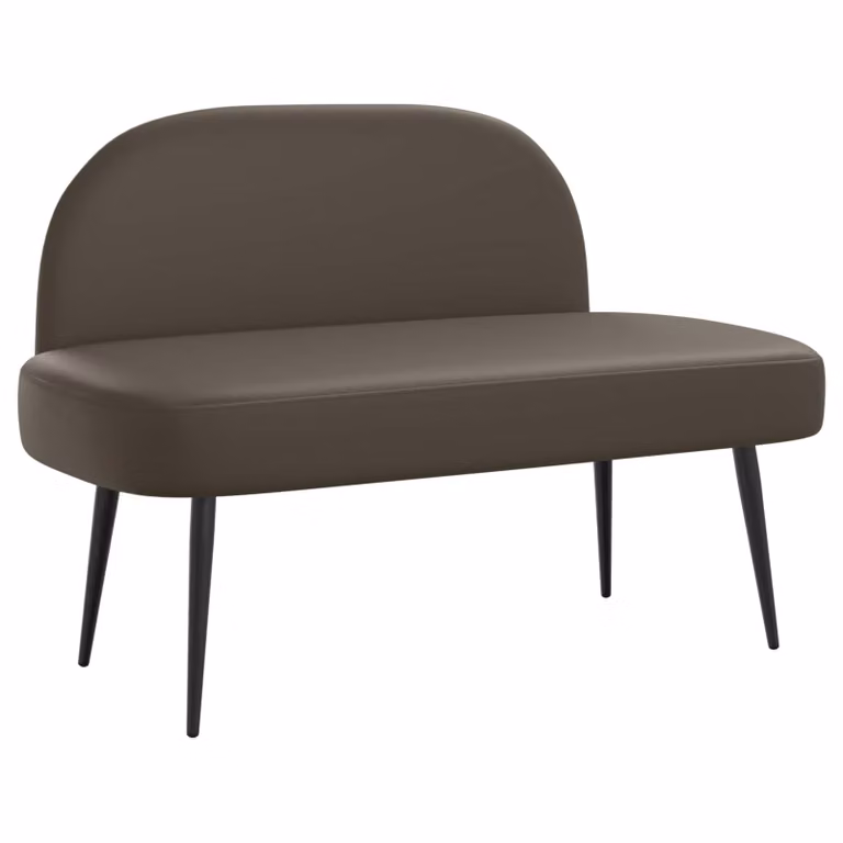 Banco tapizado con respaldo gris vidaXL An/P/Al: 110 x 60 x 76 cm