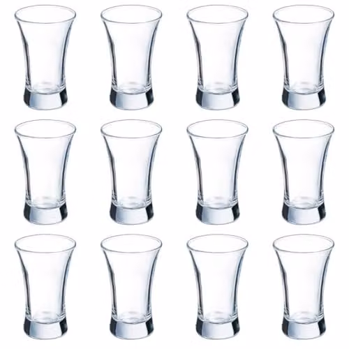 Set de 12 vasos de chupito Arcoroc Hot Shot de vidrio transparente de 7 cl