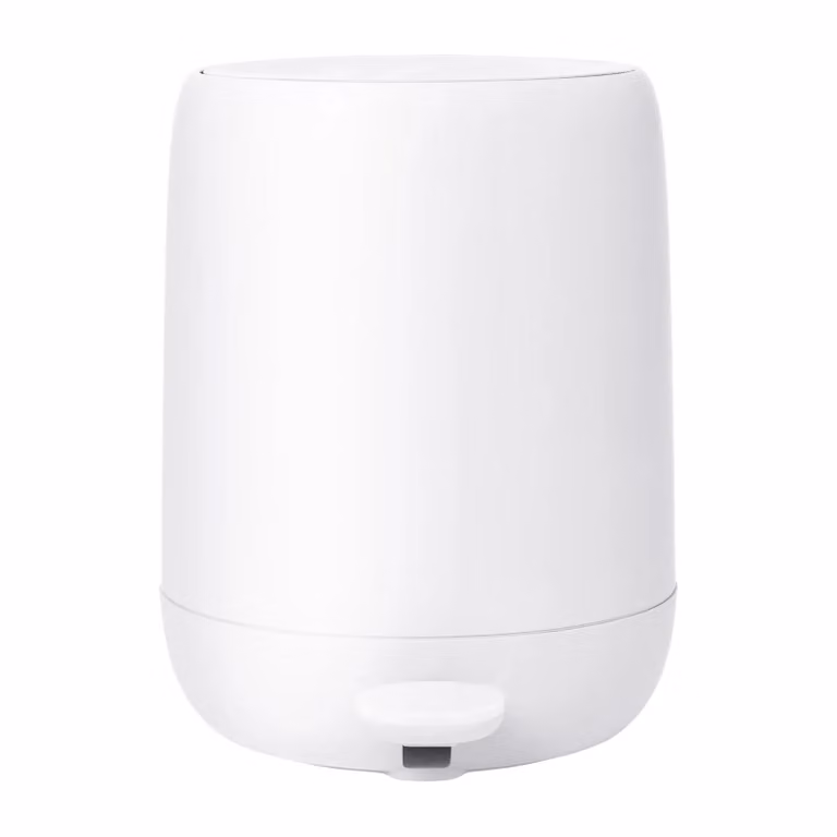 Papelera con pedal Blomus Sono de 5 l en color blanco