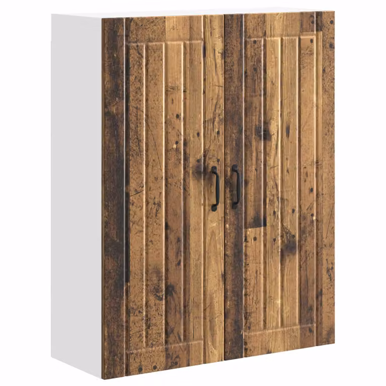 Armario de pared para cocina vidaXL LUCCA en madera envejecida color marrón An/P/Al: 80 x 31 x 100 cm