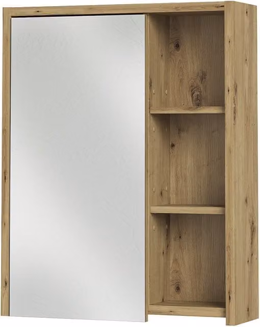 Armario con espejo para baño Vicco Viola Cachemira y Roble artesanal An/P/Al: 60 x 15 x 75 cm