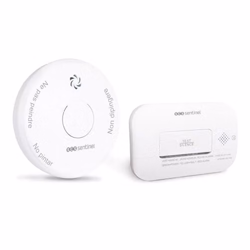 Detector de humo y monóxido de carbono combinado SCS Sentinel SecureKit en color blanco