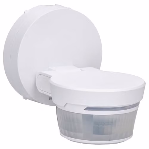 Sensor de movimiento inteligente Busch-Jaeger Busch-Wächter Pro 280º WiFi en color blanco con aplicación smart para Busch Free at Home
