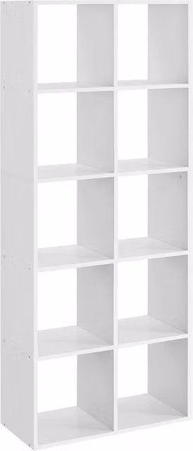 Estantería de 10 cubos Vasagle estilo escandinavo en color blanco para salón, dormitorio u oficina, An/P/Al: 80 x 30 x 161,5 cm