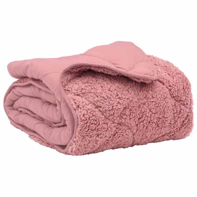 Edredón de microfibra reversible vidaXL para todo el año, rosa, An/P: 240 x 220 cm