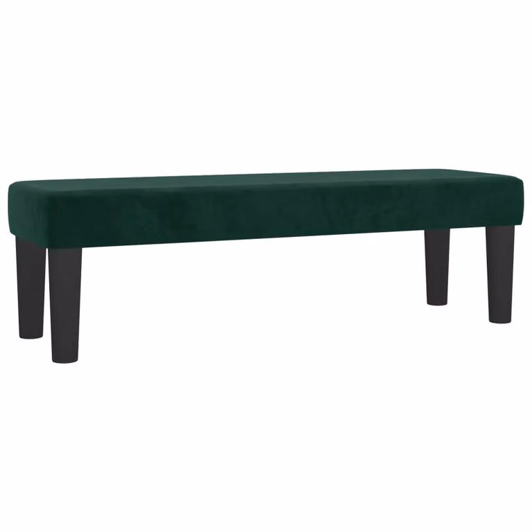 vidaXL Banco de terciopelo moderno en color verde, An/P/Al: 100 x 30 x 30 cm