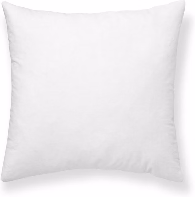 Relleno de cojín cuadrado de fibra hueca peinada con aloe vera en color blanco, An/An: 45 x 45 cm