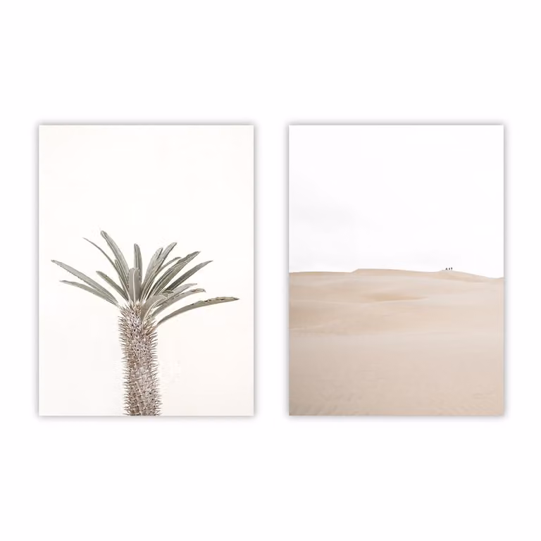 Set de 2 posters abstractos de estilo minimalista de Poster Lab, multicolor en papel, An/P/Al: 30 x 40 cm
