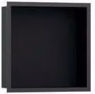 Nicho de pared empotrado Hansgrohe XtraStoris Individual en negro cepillado, An/P/Al: 30 x 30 x 10 cm
