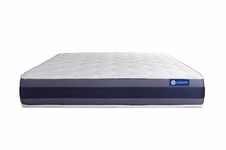 Colchón Actisom de muelles ensacados y memory foam blanco, An/P/Al: 130 x 190 x 24 cm