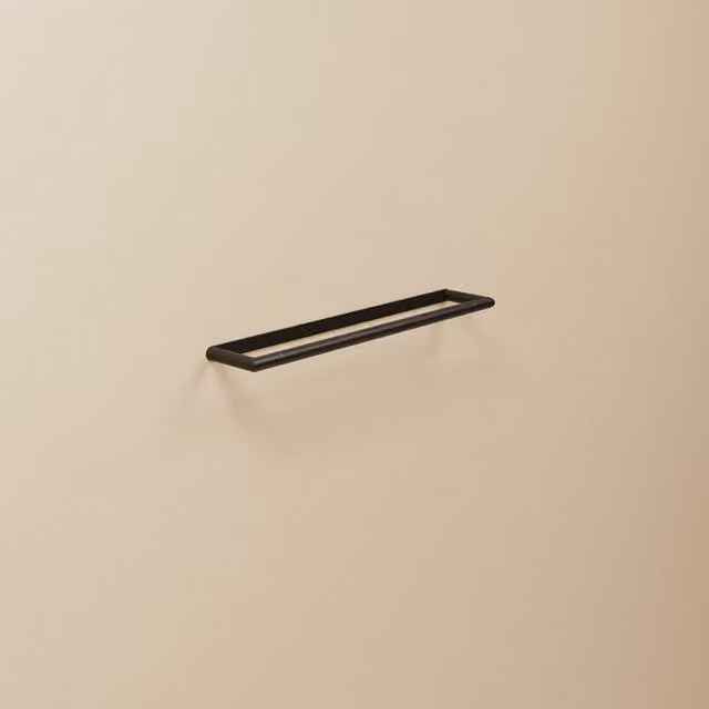 Toallero de barra doble Micra Cosmic de metal negro para pared An/P/Al: 40 x 40 x 40 cm