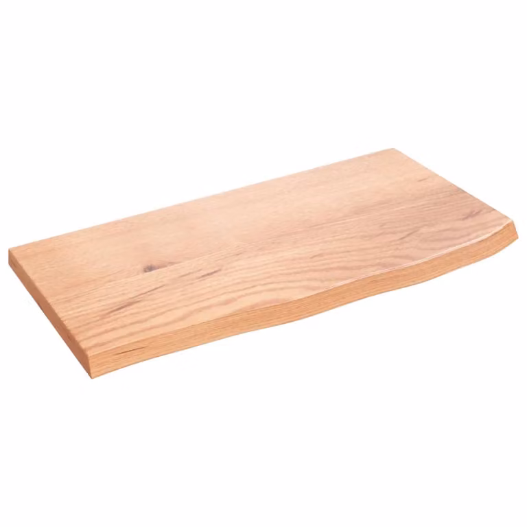 Estante de pared de madera de roble de vidaXL en color marrón claro, estilo rústico, An/P/Al: 60 x 30 x 2 cm