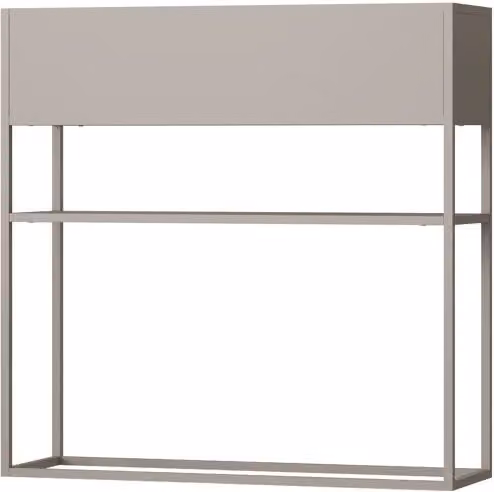Soporte para plantas Joensuu con estante de en.casa, color gris claro, An/P/Al: 80 x 80 x 25 cm