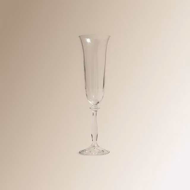 Copa de champán Bellver de El Corte Inglés en cristal transparente