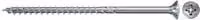 Tornillo para tableros de partículas Fischer Power-Fast II con cabeza avellanada y acabado galvanizado, Pozidriv, 6,0 x 40 mm