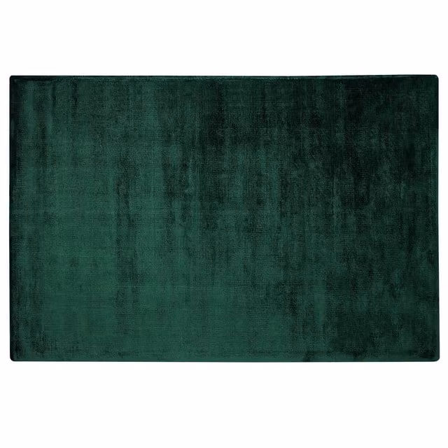 Alfombra Beliani de Viscosa y Algodón en Color Verde, Diseño Moderno y Rectangular, An/P: 160 x 230 cm