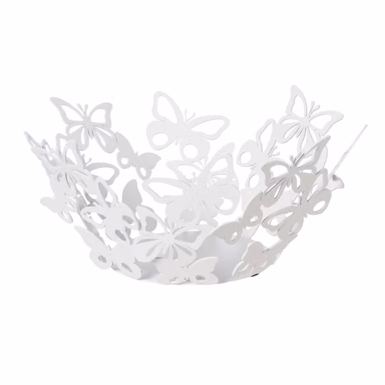 Centro de mesa redondo moderno Arti & Mestieri de mármol y hierro blanco Diámetro: 31 cm