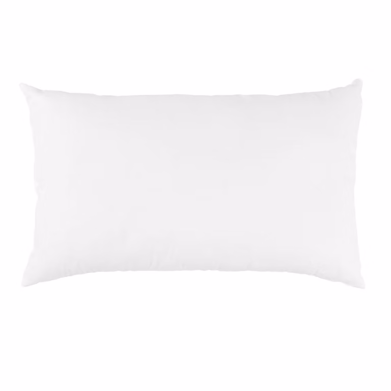 Cojín rectangular de microfibra de poliéster reciclado blanco Maison du Monde An/P/Al: 50 x 30 cm