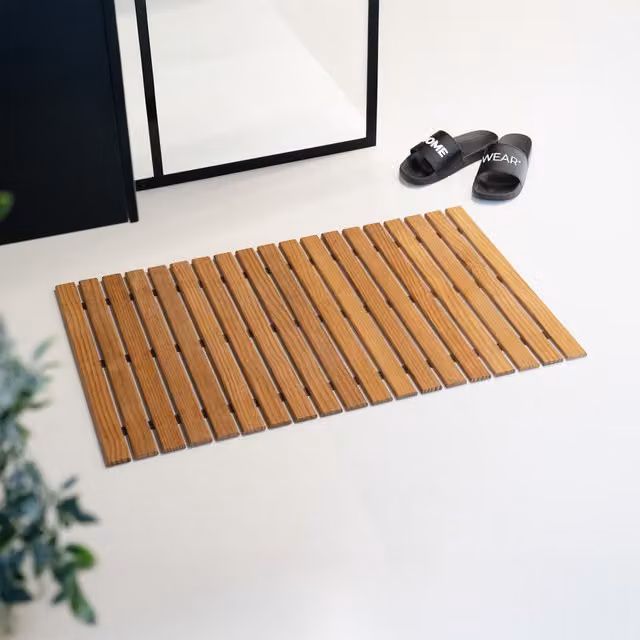 Esterilla de madera para sauna SANYA Home Deluxe color marrón