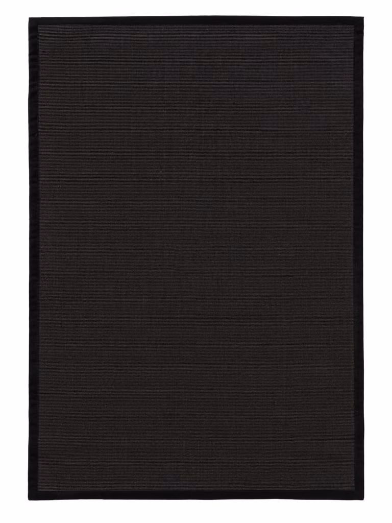 Alfombra de sisal y yute Benuta color negro, diseño minimalista rectangular, An/P: 200 x 300 cm
