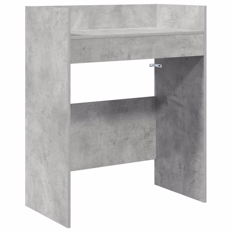 Mesa de DJ vidaXL en color gris hormigón con acabado mate y madera de ingeniería, An/P/Al: 102 x 45 x 102 cm