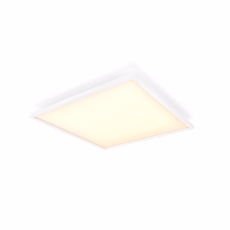 Panel de luz LED Philips Hue Aurelle de diseño moderno en color blanco y acabado en aluminio para empotrar