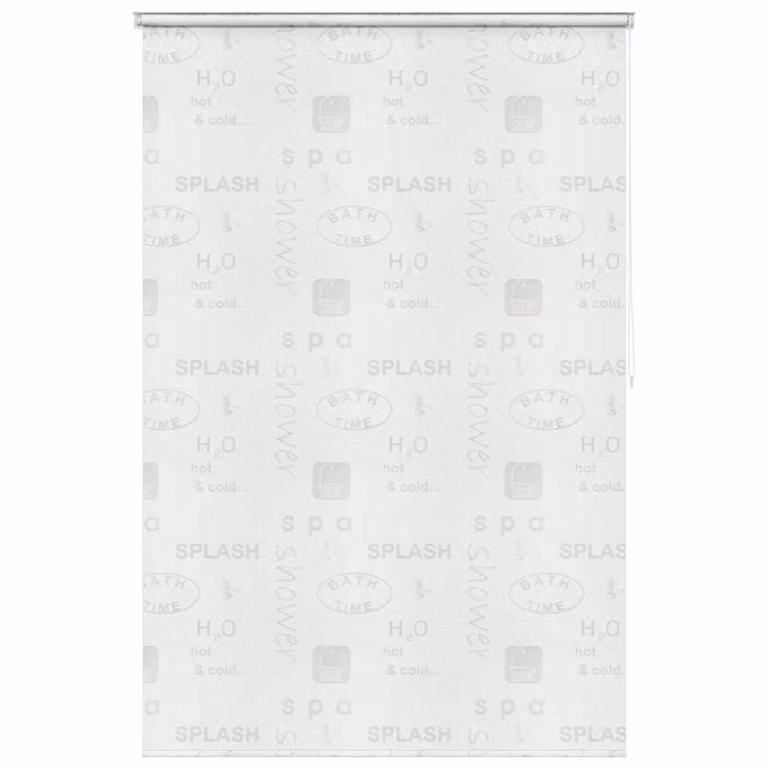 Persiana enrollable de ducha Splash vidaXL impermeable en gris y blanco An/Al: 160 x 240 cm