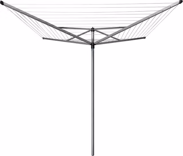 Tendedero para exterior Brabantia Rotary Topspinner de 60 m en color plata con materiales resistentes a los rayos UV y acero inoxidable
