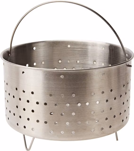 Cestillo colador redondo de acero inoxidable para olla a presión Ibili color plata