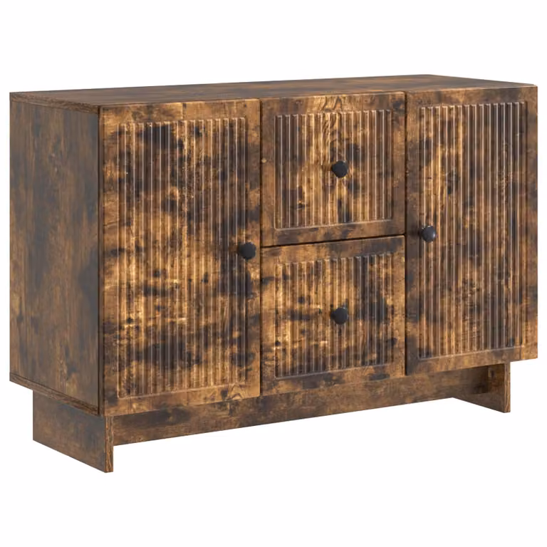 Aparador moderno vidaXL en roble ahumado y madera de ingeniería An/P/Al: 89 x 34,5 x 60 cm