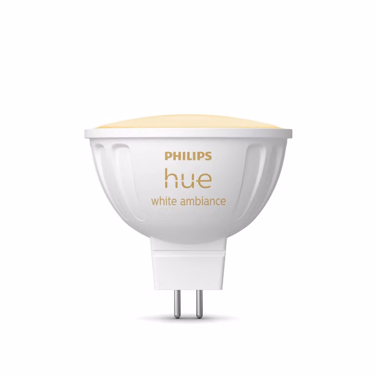 Bombilla inteligente Philips Hue White Ambiance MR16 LED GU5.3 con tecnología Zigbee y Bluetooth