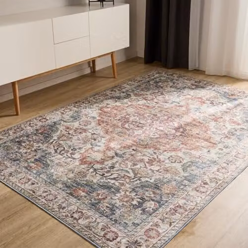 Alfombra Benuta Basic George Multicolor de Estilo Vintage y Abstracto, Lavable y Antideslizante, An/P: 300 x 400 cm