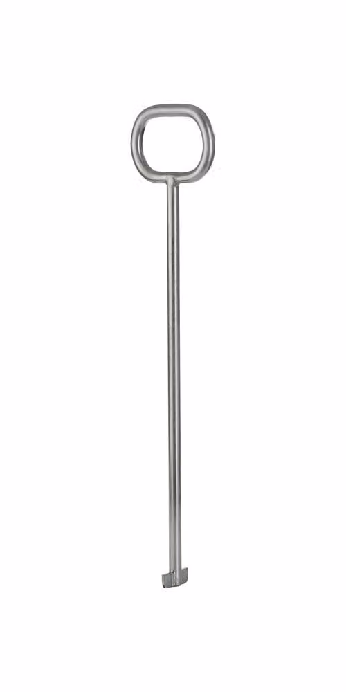 Elevador de tapa de alcantarilla HÄRKE de acero inoxidable galvanizado color plata, Longitud: 80 cm