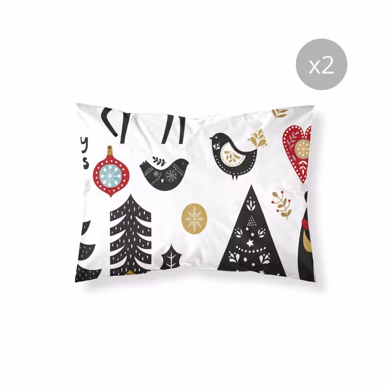Pack de 2 fundas de almohada Muare Home con diseño gráfico multicolor de 100% poliéster, An/P: 50 x 80 cm