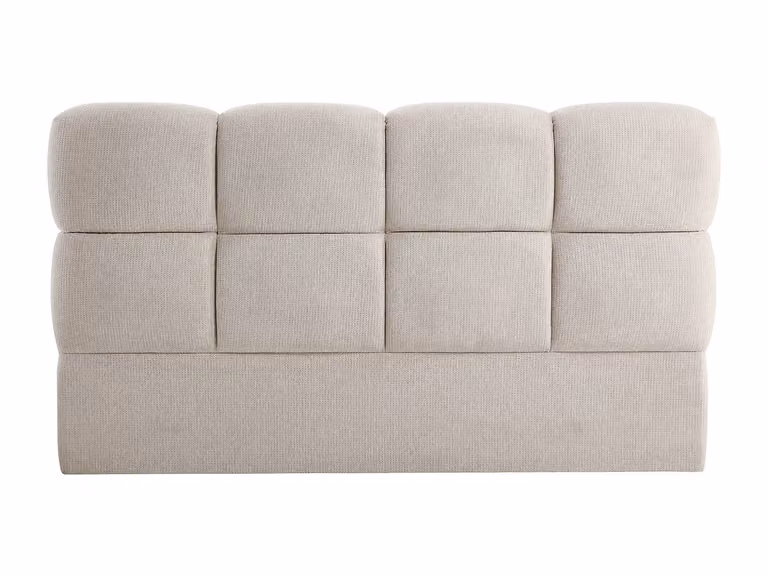 Cabecero tapizado minimalista DAMADO en color beige para cama de 180x200 cm