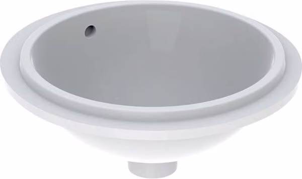 Lavabo bajo encimera redondo Variform de Geberit en cerámica blanca, Diámetro: 33 cm, sin rebosadero