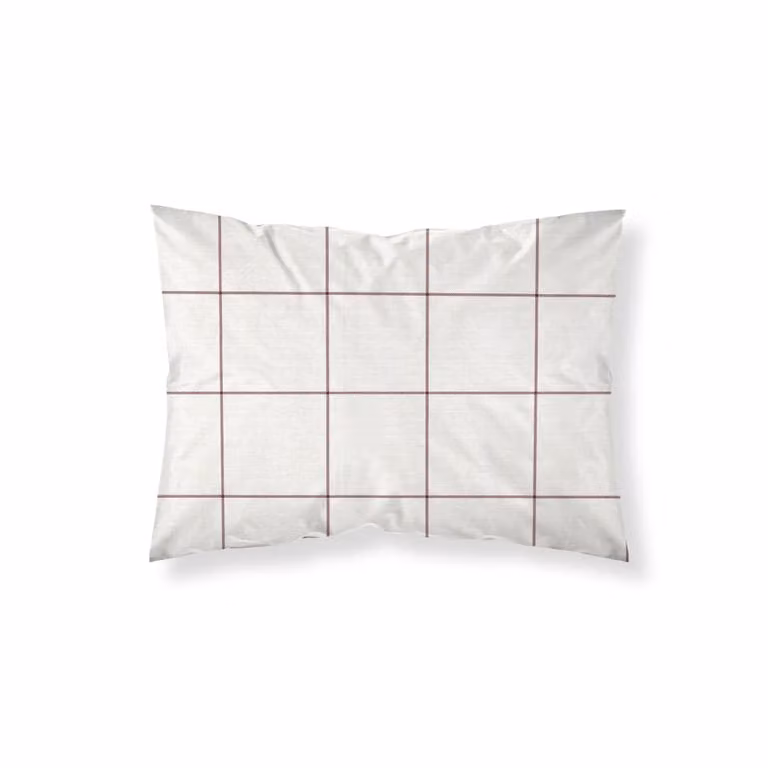 Funda de almohada Muare Home multicolor con diseño de cuadros navideños, 100% poliéster, 80 x 80 cm
