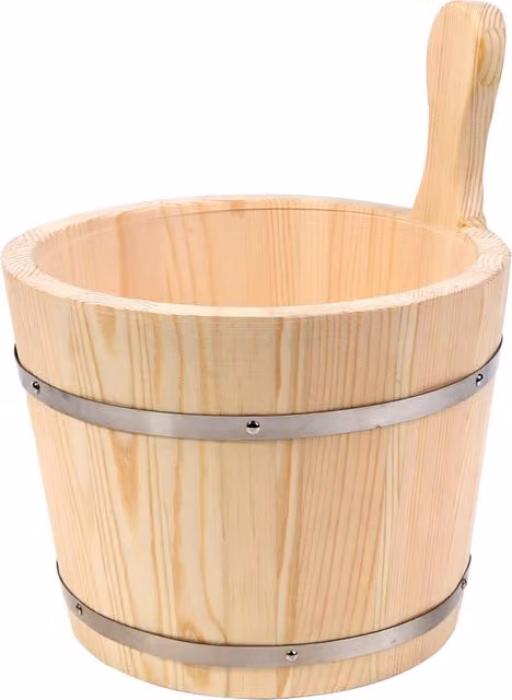 Juego completo de accesorios de madera para sauna Home Deluxe SAVA Natur en color marrón