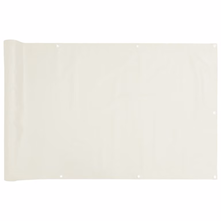 Pantalla de privacidad para balcón Syfax de PVC en color blanco, An/Al: 700 x 120 cm