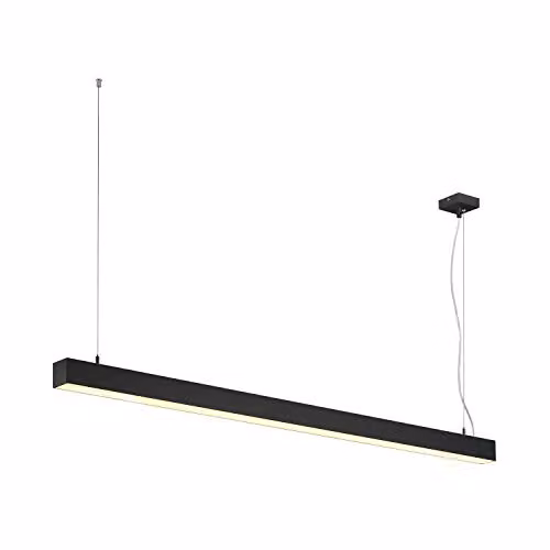 Luminaria de suspensión SLV Q-LINE DALI SINGLE LED regulable en color negro