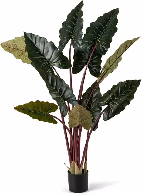 Planta Artificial de Taro Rainbow NORTHIX con 11 hojas, multicolor y verde, Altura: 160 cm