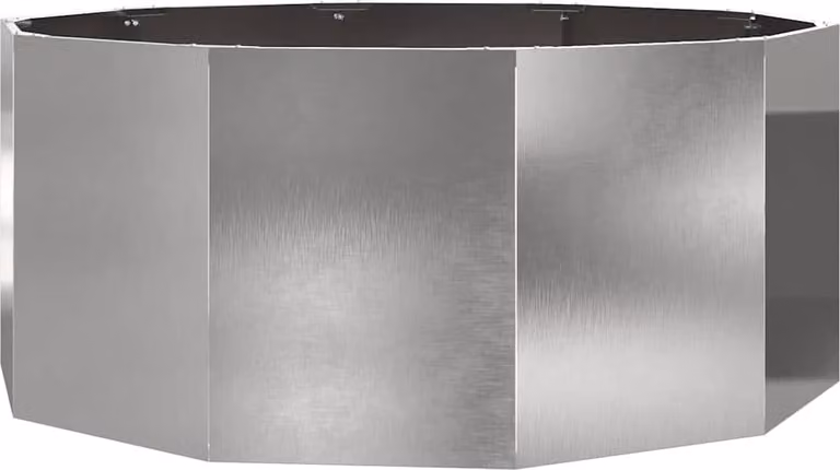 Jardinera Syfax de acero inoxidable color plata An/P/Al: 120 x 120 x 50 cm