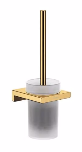 Escobillero de pared Hansgrohe AddStoris con cepillo en color oro pulido