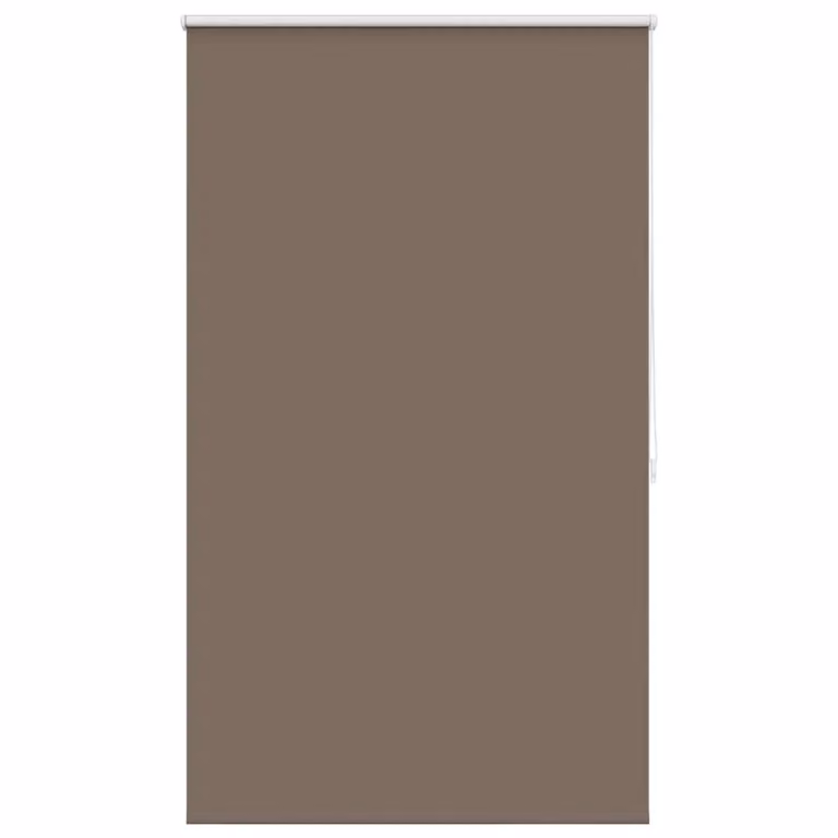 Estor enrollable opaco vidaXL de poliéster con aislamiento térmico, color café, Ancho: 120 cm, Altura: 175 cm