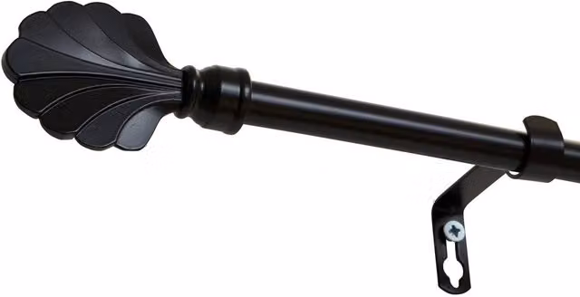 Barra de cortina Brume de Atmosphera en metal negro de 122 cm