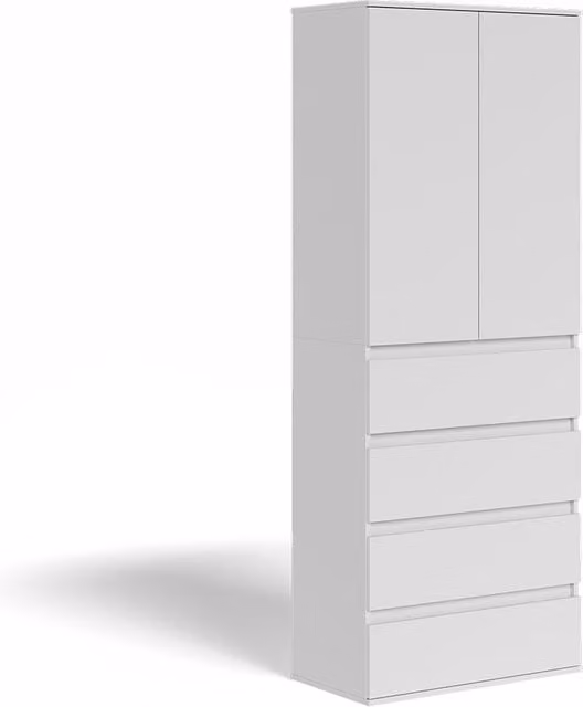 Armario Vicco Claus blanco con puertas y cajones internos An/P/Al: 74 x 40 x 191.5 cm