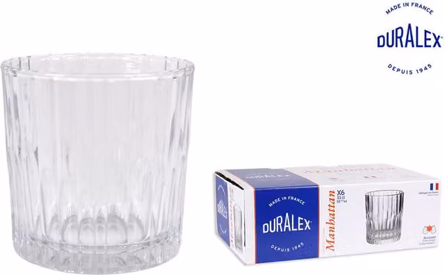 Set de 6 vasos Duralex transparentes de 310 ml