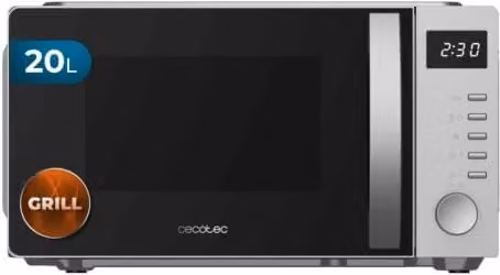 Microondas con grill Cecotec Proclean 5105 de 20 litros, 700W y tecnología 3DWave en color plata
