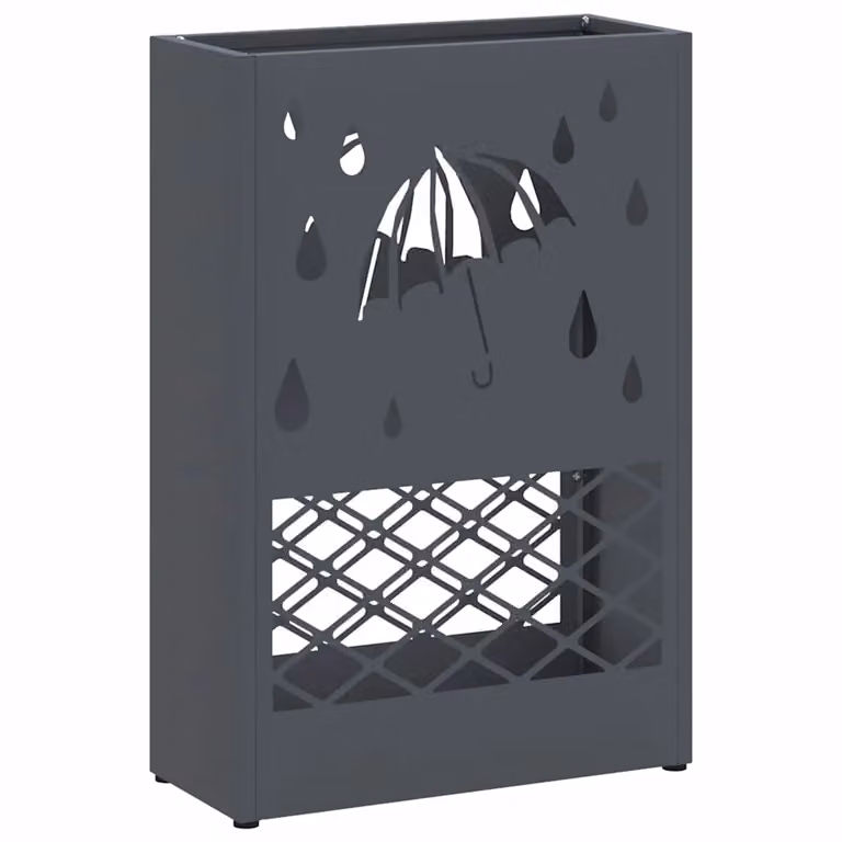 Soporte para paraguas de lluvia vidaXL en metal color gris antracita An/P/Al: 28 x 12 x 41 cm