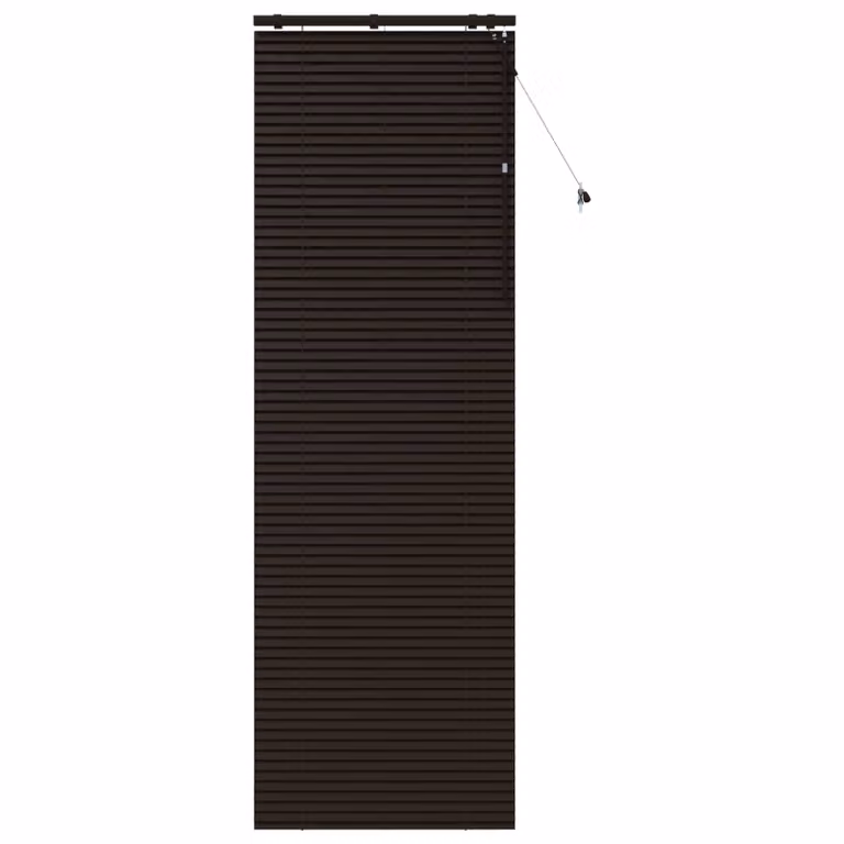 Persiana veneciana de madera vidaXL en marrón oscuro, An/Al: 75 x 250 cm con lamas de 35 mm